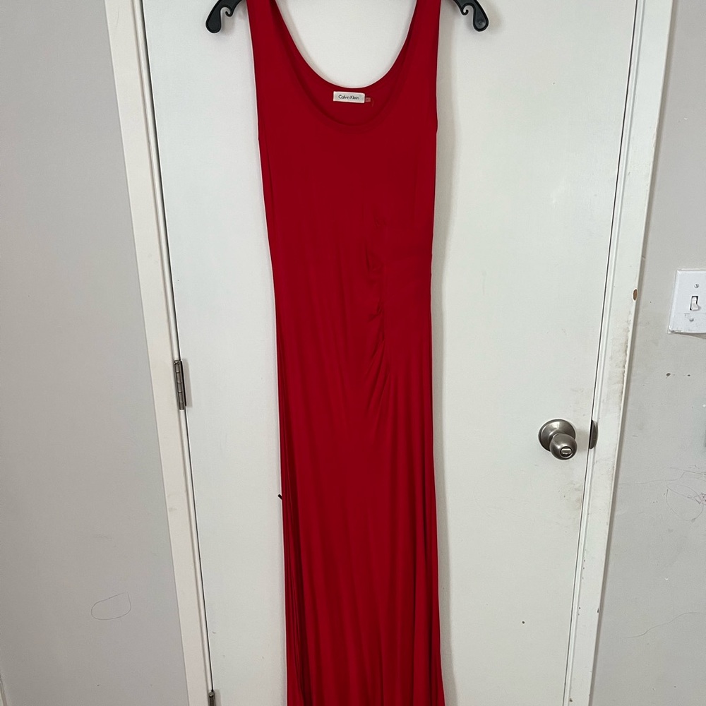Calvin Klein Vibrant Red Maxi Dress